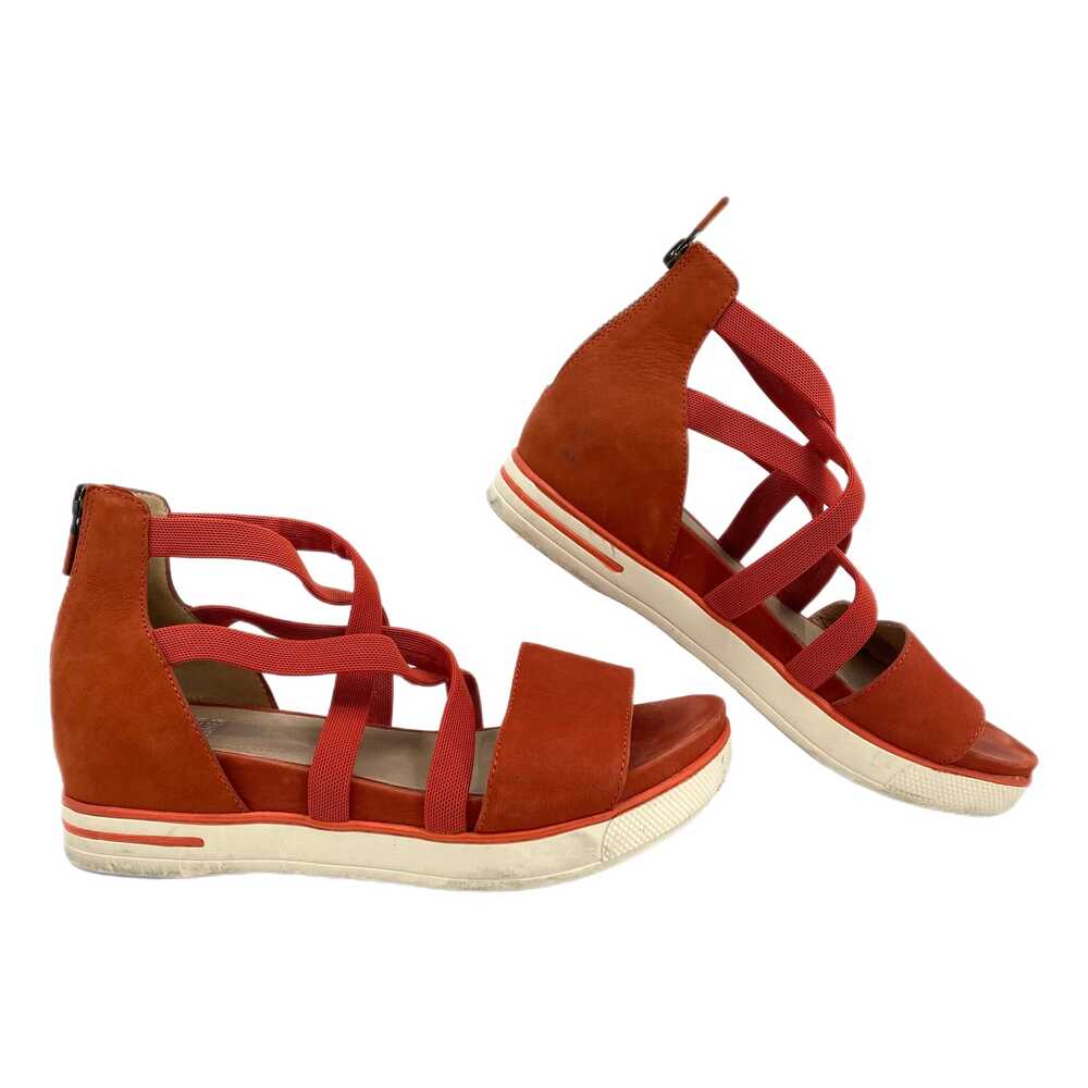 Eileen Fisher Red Strappy Sandals | Size 6.5